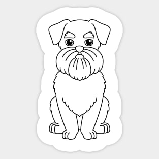 Minimalist Brussels Griffon Sticker